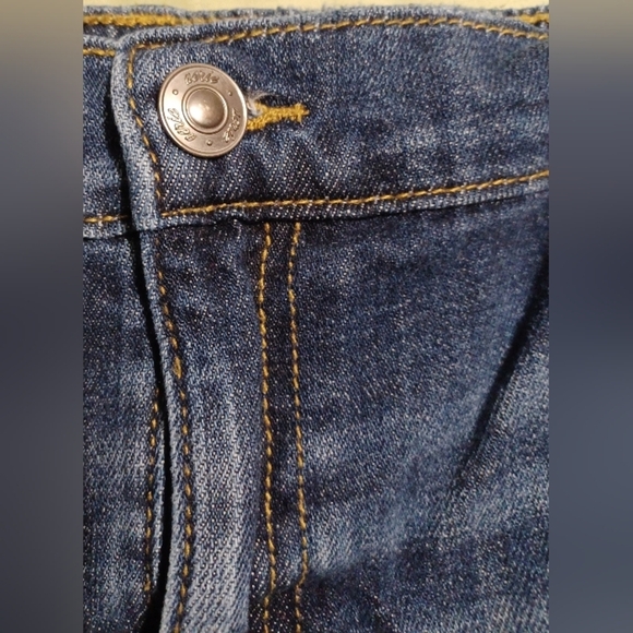 Aerie American Eagle Daydream Dark Blue Distressed Jean Shorts - Picture 2 of 8